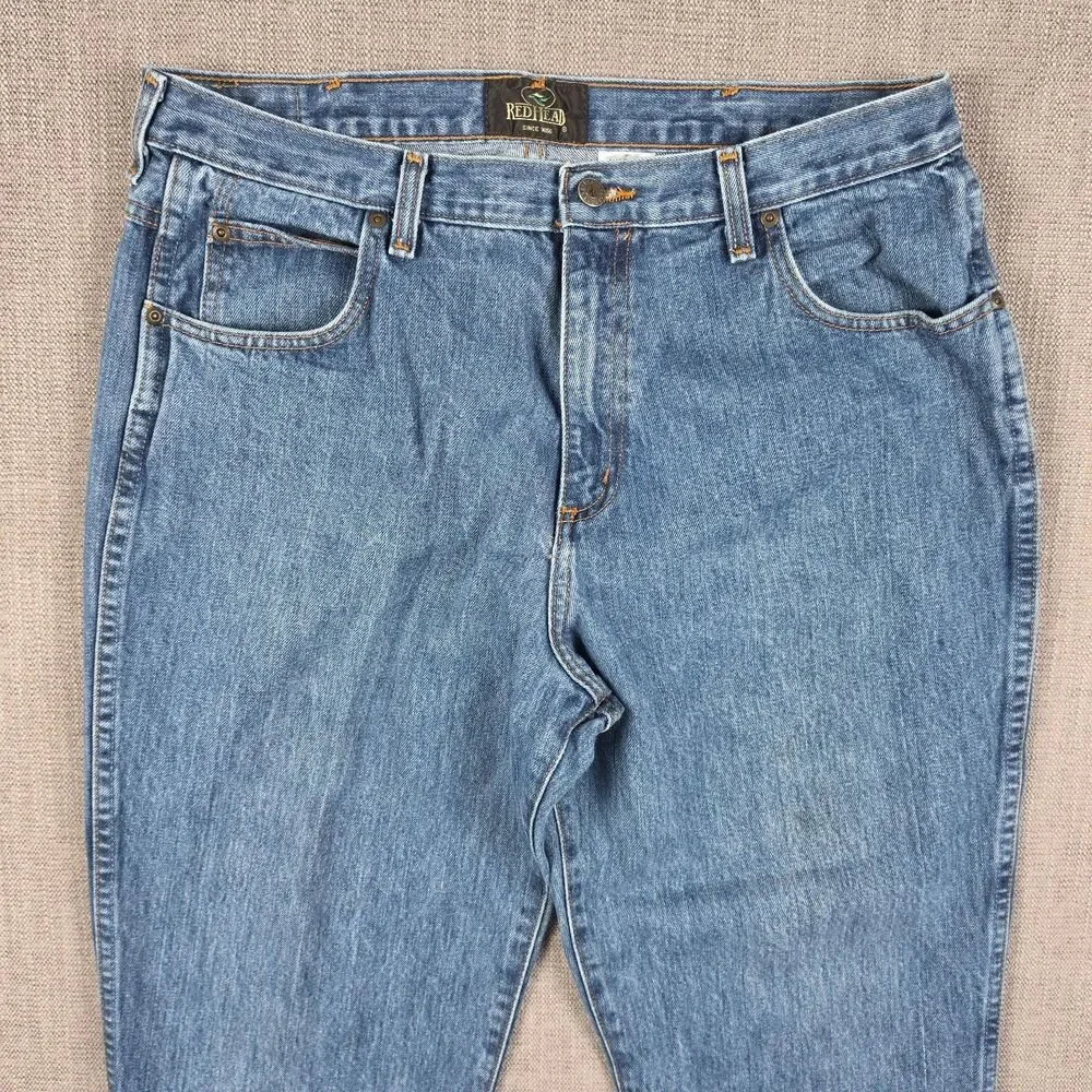 RedHead Men’s Relaxed Fit Jeans 36x30 Blue Medium Wash Denim Pants Heritage VTG